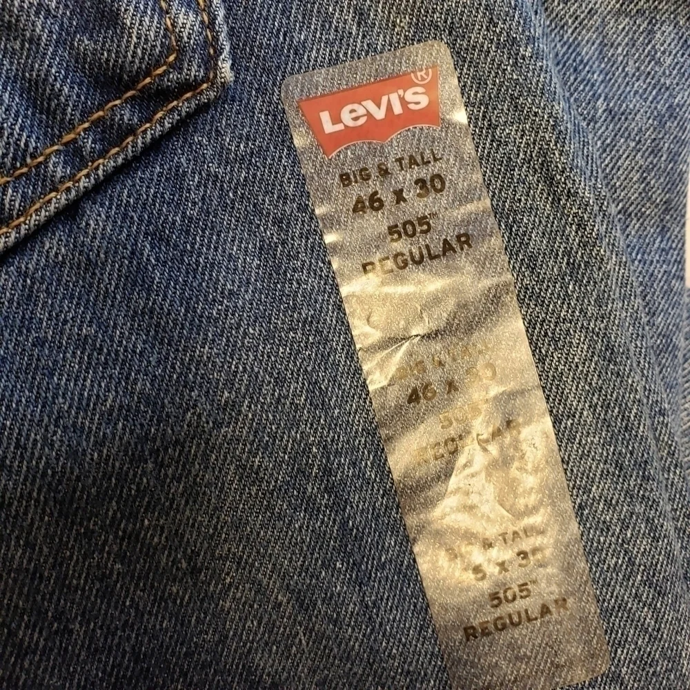 Levi's 505 Regular 44×29 Jeans Measured New with sticker on